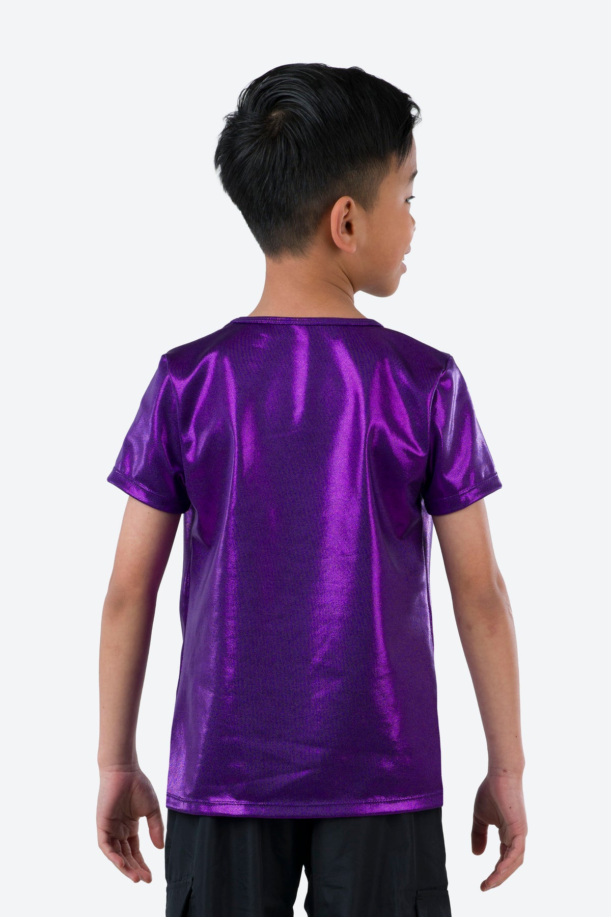 L2190 - SHORT SLEEVE METALIC TOP