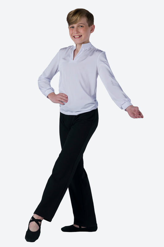 L2998 - COLLARED V NECK SHIRT