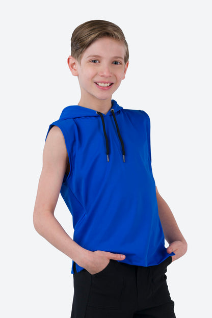 L3546 - SLEEVELESS HOODED SHIRT