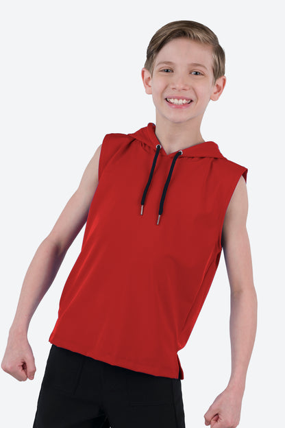 L3546 - SLEEVELESS HOODED SHIRT