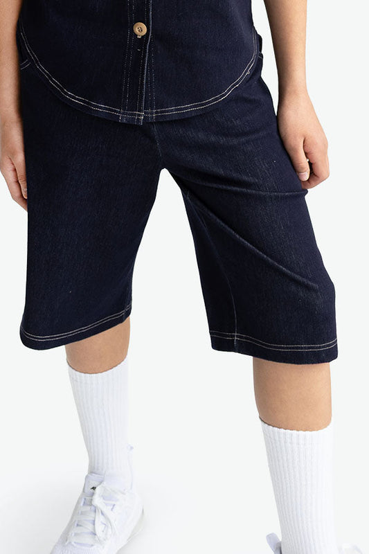 L3859 - DENIM CARGO SHORTS