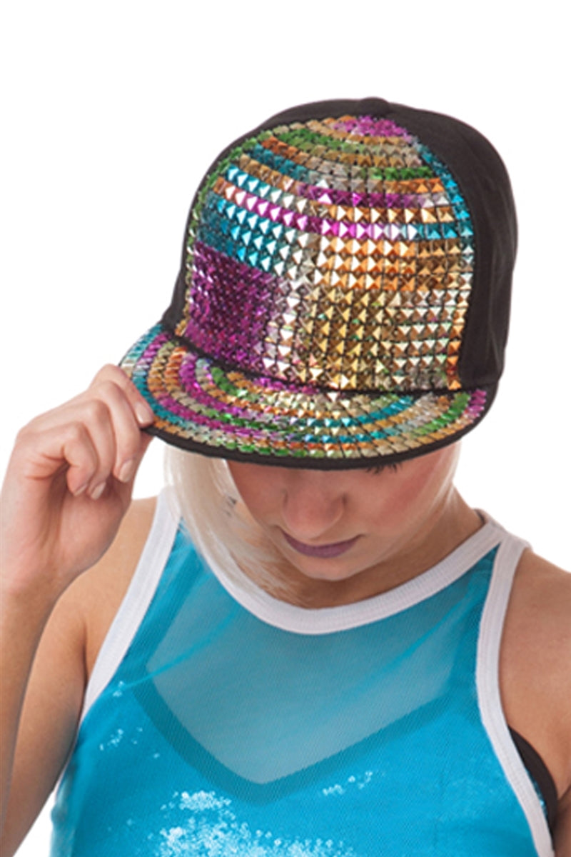 L5085 - STUDDED FLAT-BILL HAT