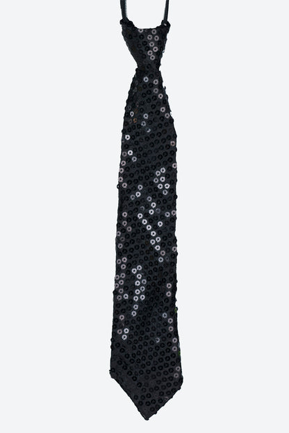 L5516-CORBATA CON CREMALLERA Y LENTEJUELAS