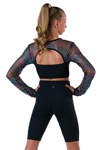 L3237 - Mesh Crop Top